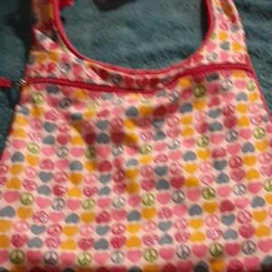 Peace sign crossbody purse